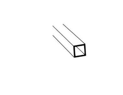 Plastruct 90622 Polystyrol-Vierkantrohr, 4,8 mm x 4,8 mm x 0,6 mm, Länge 38,1 cm, 6 Stück