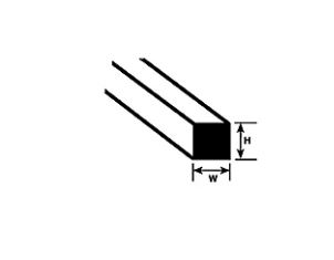 Plastruct 90720 Polystyrol-Vierkantstreifen, 0,5 mm x 0,5 mm, Länge 25,4 cm, 10 Stück