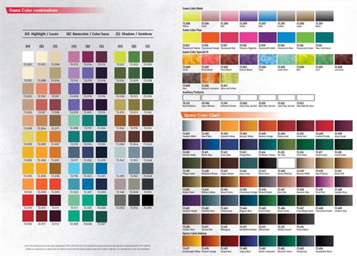 Vallejo CC266 Game Color & Xpress Farbkarte