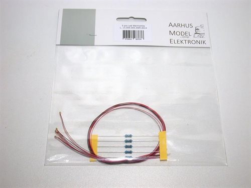 Aarhus Model Elektronik 0014 3 V LED, warmweiß, 5er-Pack