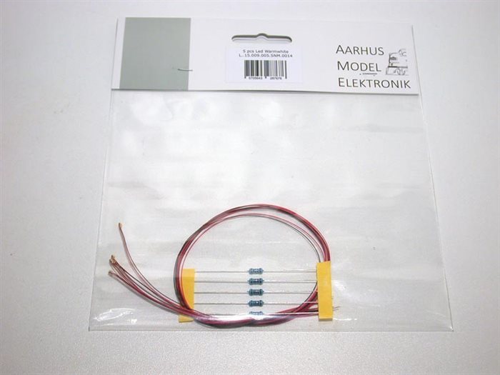 Aarhus Model Elektronik 0014 3 V LED, warmweiß, 5er-Pack