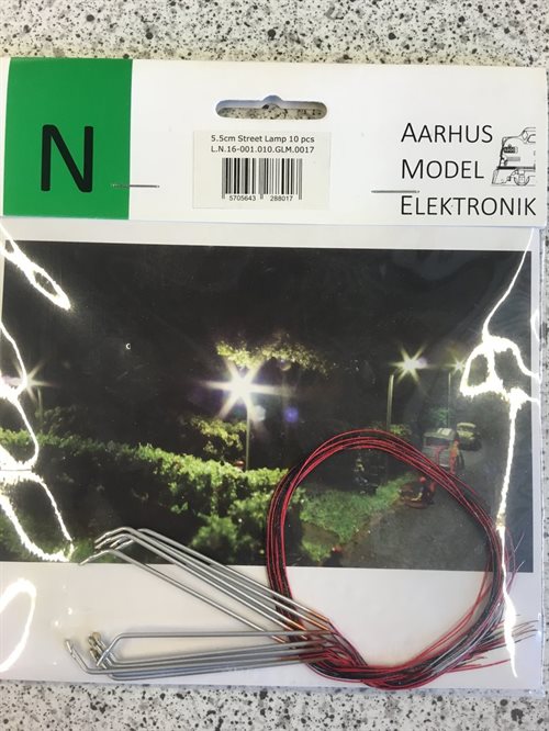 Aarhus Model Elektronik 0017 5,5 cm Lampe, 10er Pack, TRACK N