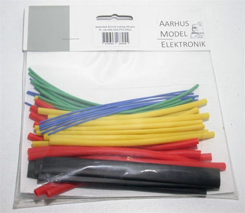 Aarhus Model Elektronik Krympeflex, 45 Stück, in fünf Größen.