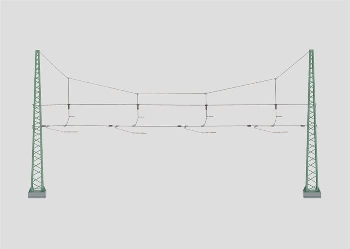 Märklin 74132 Mast für vier Fahrleitungen, Höhe 170 mm, H0