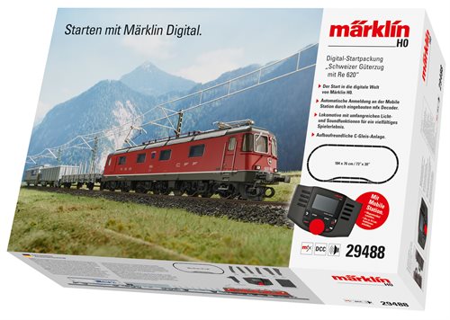 Märklin 29488 Digital-Startpackung "Schweizer Güterzug mit Re 620"