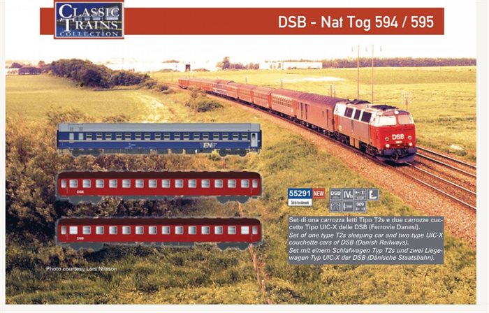 A.C.M.E 55291 DSB DSB-Nachtzug 594/595, KOMMT NEU 2023