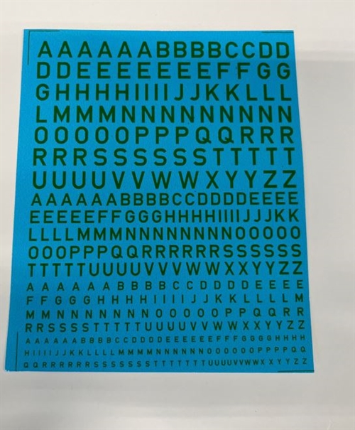 DMC Aufkleber B15 Buchstaben, gemischte Größen, grün