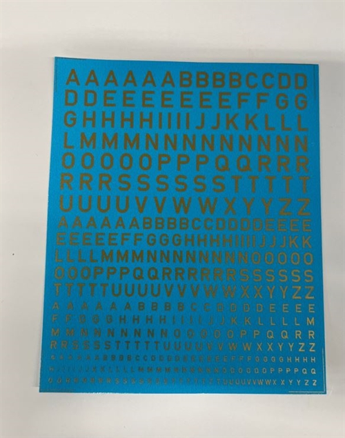 DMC Aufkleber B18 Buchstaben, gemischte Größen, Gold