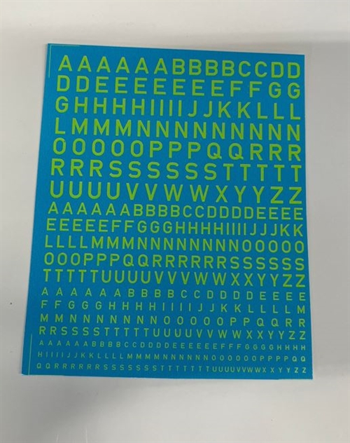 DMC Aufkleber B20 Buchstaben, gemischte Größen, gelb