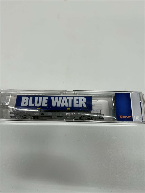 Roco 67512 Taschenwagen mit Blue-Water-Auflieger (gebraucht)