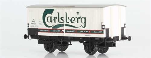 Dekas 872142 Geschlossener Güterwagen. Carlsberg, ZA 99 518, 1954-61, H0