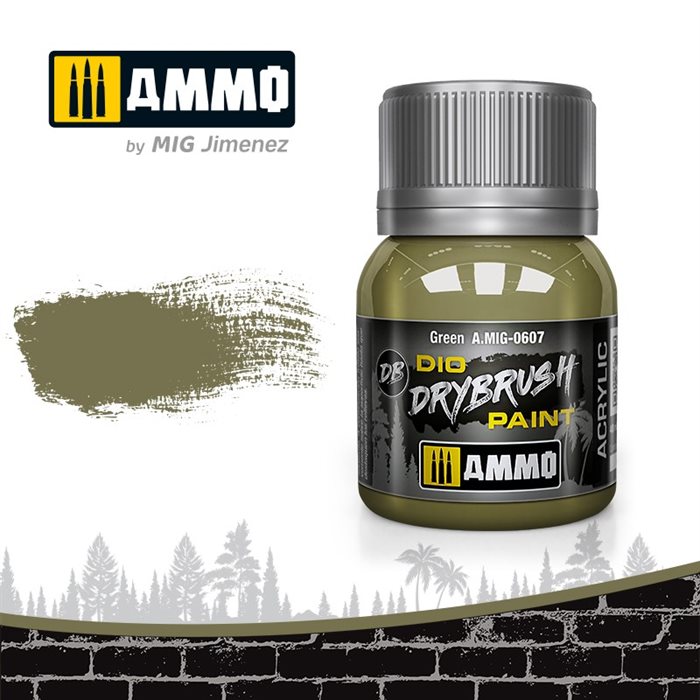 Ammo by MIG 0607 DRYBRUSH Grün, 40 ml