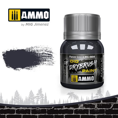 Ammo by MIG 0604 DRYBRUSH Panzergrau, 40 ml