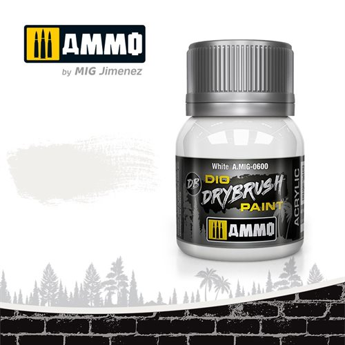 Ammo by MIG 0600 DRYBRUSH Weiß, 40 ml