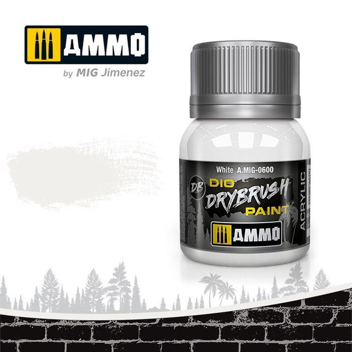 Ammo by MIG 0600 DRYBRUSH Weiß, 40 ml