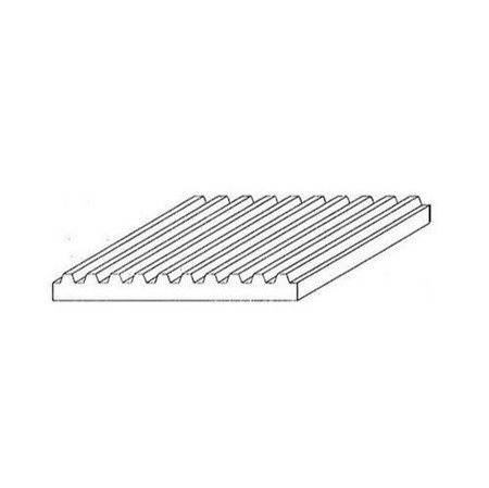  Evergreen 4528 Kunststoffteller. Wellenblick. 2,0 mm 150 x 300 x 1,0 mm