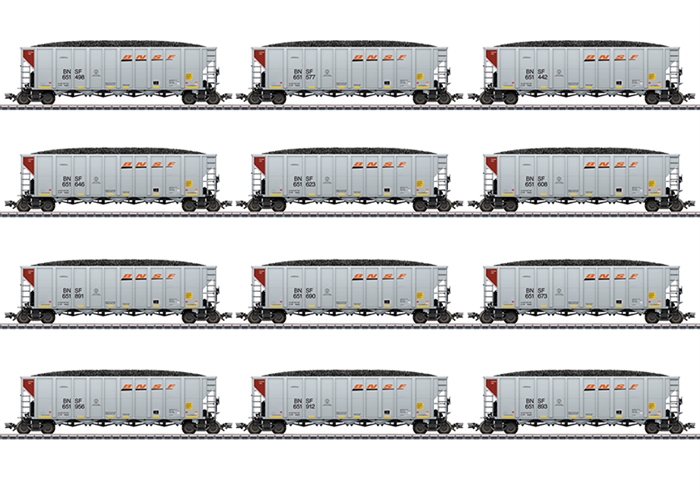 Märklin 45666 Selbstentladewagen-Set BNSF, 12 Wagen, Ep VI