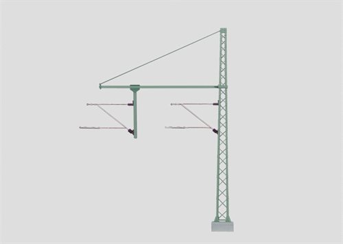 Märklin 74106 Turmmast mit Zusatzarm, beide isoliert, Höhe 150 mm, H0