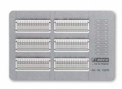 Noch 13370 Villenzaun mit 10 Pfosten und 6 Feldern, lasergeschnitten, H0