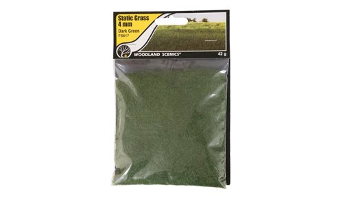 Woodland Scenics FS617 4 mm statisches Gras, dunkelgrün, 42 g.