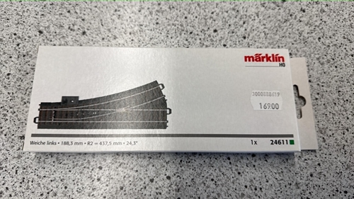 Märklin 24611 Weiche links (gebraucht) Märklin 24672 Bogenweiche rechts (gebraucht)