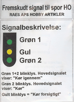 Modelleisenbahn H004 Dänisches Vorwärtssignal grün/gelb/grün, Baukasten
