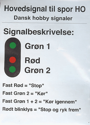 Modelleisenbahn H005 Dänisches Hauptsignal grün/rot/grün Baukasten