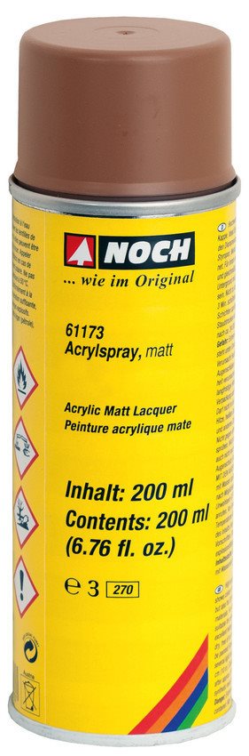 Noch 61173 Acryl-Sprühfarbe, Mattbraun, 200 ml