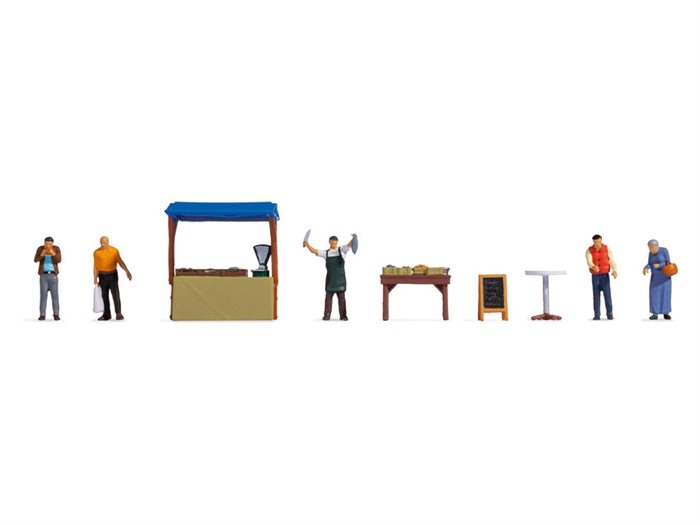 Noch 16228 Motivfiguren „Fischstand“ H0