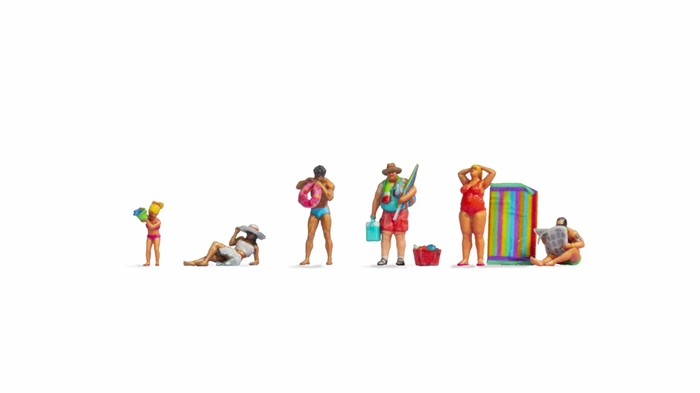 Noch 35800 Badende, sechs Figuren, 3D-gedruckt, Spur N