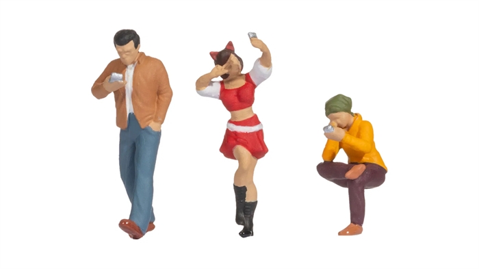  Noch 16609 Lustige Szenen "Smartphone-Zombies" H0