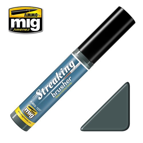 Ammo by MIG 1257 Streaking Brusher Warm Dirty Grey