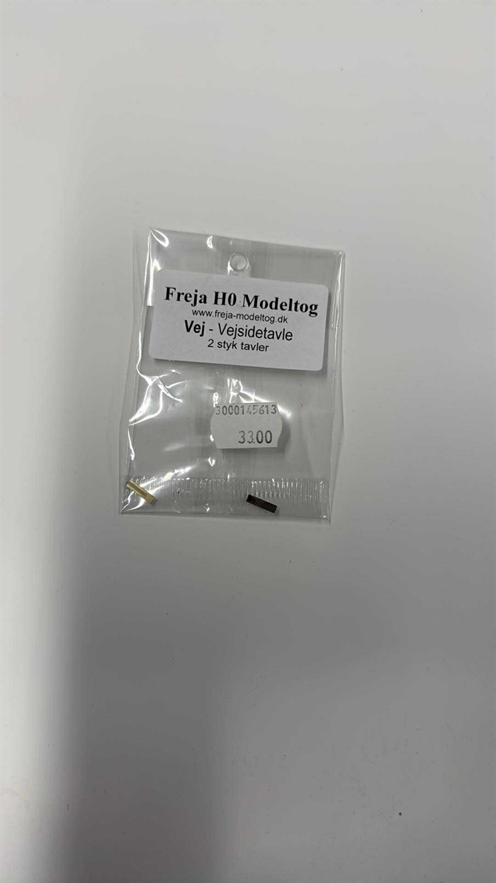  Freja Modelleisenbahn 010 DSB - Schilder, geätzt, 3-tlg. pro Satz. Schildgröße 2 x 4,4 mm, H0