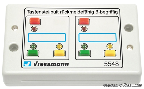 Viessmann 5548 Tastenstellpult, Rückmeldung für 3 Signalbegriffe